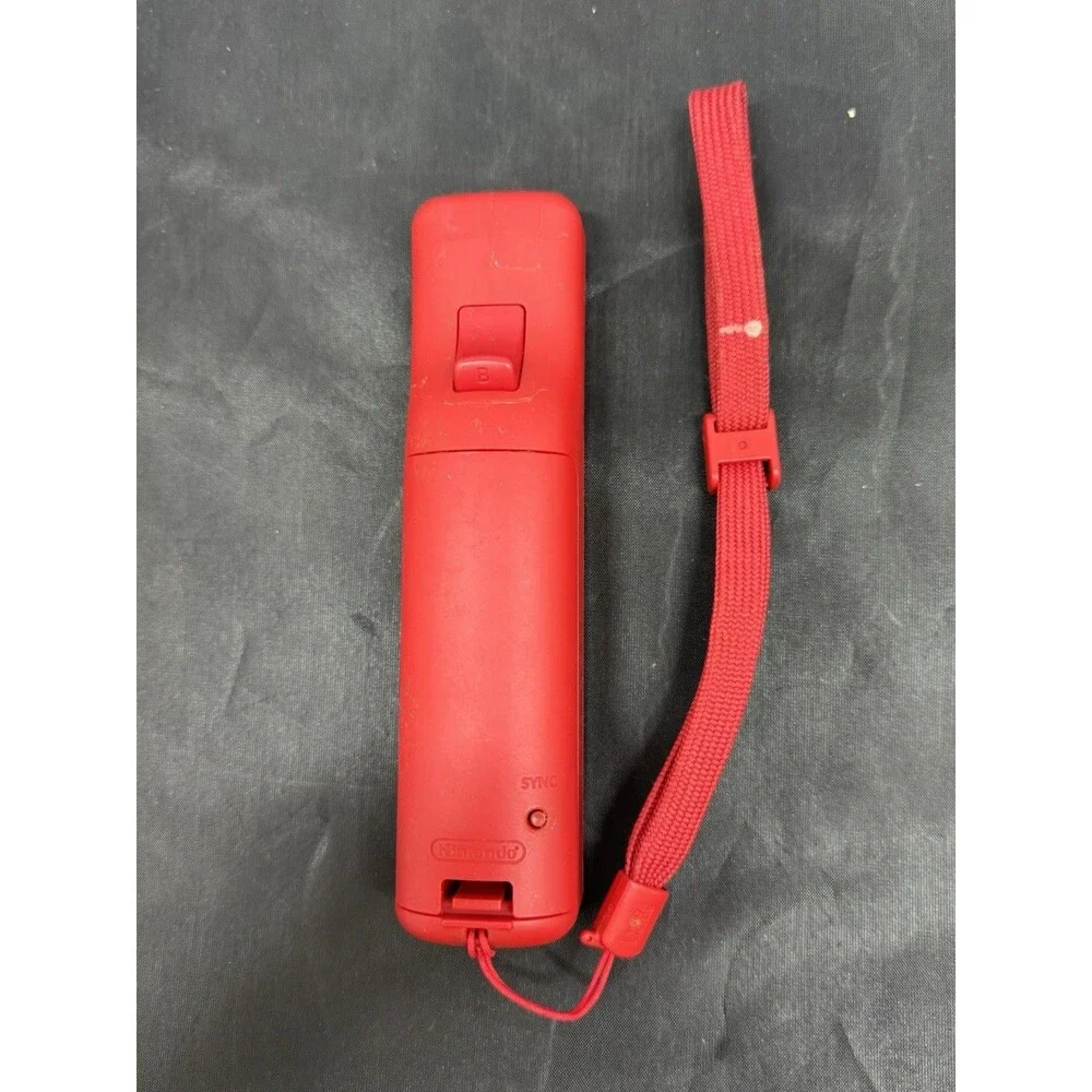Nintendo Wii Official OEM RED Remote Motion Plus Controller Tested Works